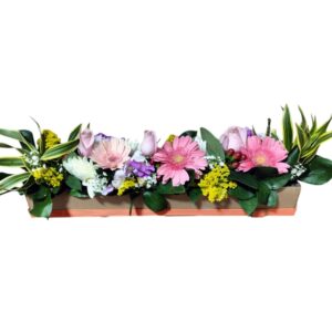 RAMO DE FLORES EN CAJA  TIPO JARDIN