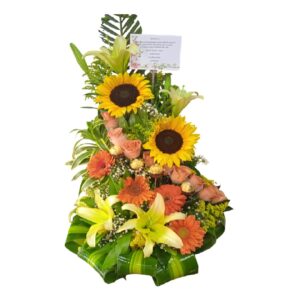 RAMO DE FLORES CON CHOCOLATES